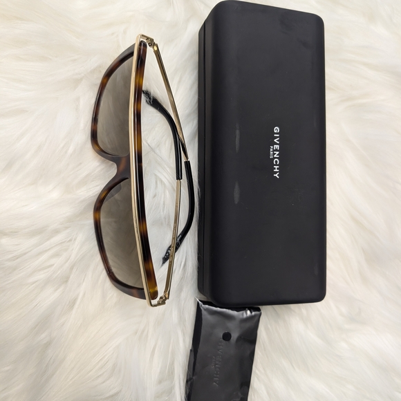 Givenchy Tortoise Shell Sunglasses with Gold Detail